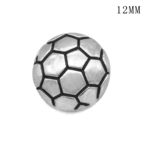 Football12MM snap silver plated  interchangable snaps jewelry