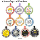 10pcs/lot  words  Flower  glass  picture printing products of various sizes  Fridge magnet cabochon