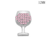 Glasses baby carriage bicycle wine glass12MM snap silver plated  interchangable snaps jewelry
