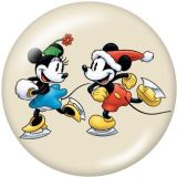 Christmas mickey cartoon The mobile phone holder Painted phone sockets with a black or white print pattern base