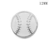 Baseball Musical instrument 12MM snap silver plated  interchangable snaps jewelry
