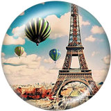 20MM  love  Cat  Eiffel Tower  Print   glass  snaps buttons