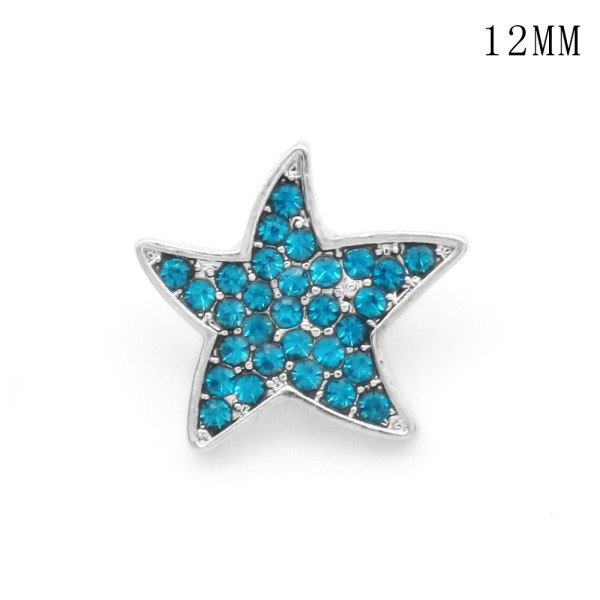 Star 12MM snap silver plated  interchangable snaps jewelry