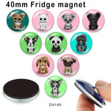 10pcs/lot  Dog  Cat  rabbit  glass  picture printing products of various sizes  Fridge magnet cabochon