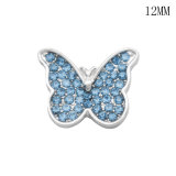 Planet  butterfly 12MM snap silver plated  interchangable snaps jewelry