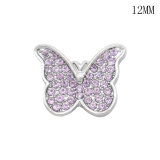 Planet  butterfly 12MM snap silver plated  interchangable snaps jewelry