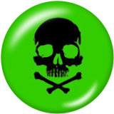 20MM  color   skull   Print   glass  snaps buttons