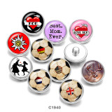 20MM  Best Mom Ever   Volleyball   Print   glass  snaps buttons