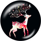 20MM  Deer  lion   Print   glass  snaps buttons