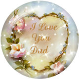 20MM  Cross   Family  love   Print   glass  snaps buttons
