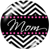 20MM  hope   Love   MOM   Print   glass  snaps buttons