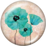 20MM  Mimi  Flower  Print   glass  snaps buttons