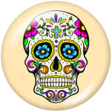 20MM  Teacher   skull  trim  Print   glass  snaps buttons