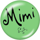 20MM  Mimi  Flower  Print   glass  snaps buttons