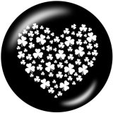 20MM  love  snowflake  Print   glass  snaps buttons
