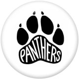 20MM  panthers   pattern   Print   glass  snaps buttons