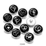 20MM love  dance  Horse  Print   glass  snaps buttons