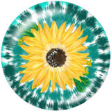 20MM  color  Flower  Print   glass  snaps buttons