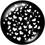 20MM  love  snowflake  Print   glass  snaps buttons