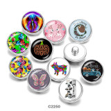 20MM  Butterfly  Wing  Print   glass  snaps buttons