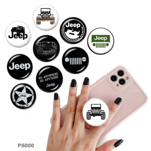 Jeep The mobile phone holder Painted phone sockets with a black or white print pattern base