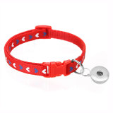 Pet Patch Bell Collar Cat Dog Collar Collar Collar Collar Cat Head Collar Small Dog fit  1 18&20MM snap buttom snap jewelry