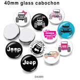 10pcs/lot  Car   glass picture printing products of various sizes  Fridge magnet cabochon