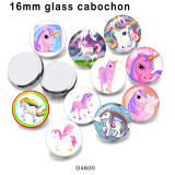 10pcs/lot  Unicorn  glass picture printing products of various sizes  Fridge magnet cabochon