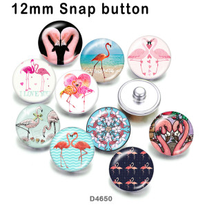 10pcs/lot   Flamingo   glass picture printing products of various sizes  Fridge magnet cabochon