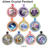 10pcs/lot  Unicorn  glass picture printing products of various sizes  Fridge magnet cabochon