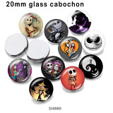 10pcs/lot  Halloween   glass picture printing products of various sizes  Fridge magnet cabochon