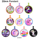 10pcs/lot  Unicorn  glass picture printing products of various sizes  Fridge magnet cabochon