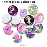 10pcs/lot  Unicorn  glass picture printing products of various sizes  Fridge magnet cabochon