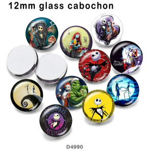 10pcs/lot  Halloween   glass picture printing products of various sizes  Fridge magnet cabochon