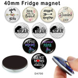 10pcs/lot  bear MAMA   glass picture printing products of various sizes  Fridge magnet cabochon
