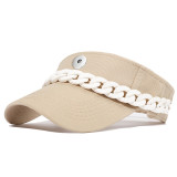 Acrylic chain tennis cap women fashion hip-hop fit 18mm snap button beige  snap button jewelry