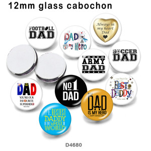 10pcs/lot  Footbll  DAD  glass picture printing products of various sizes  Fridge magnet cabochon