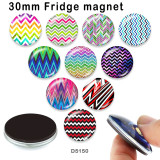 10pcs/lot color  pattern  glass picture printing products of various sizes  Fridge magnet cabochon