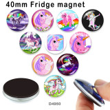 10pcs/lot  Unicorn  glass picture printing products of various sizes  Fridge magnet cabochon