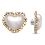 20MM  Love pearl golden with Alloy backing snap buttons
