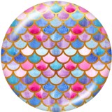 20MM  Pretty  Pattern  Print   glass  snaps buttons Beach Ocean