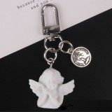 Pearl angel sculpture alloy listing keychain bag accessories