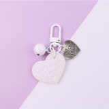 Creative spray paint alloy leather love bell key chain car key chain personalized gift backpack ornaments