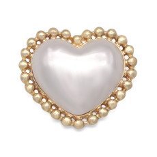 20MM  Love pearl golden with Alloy backing snap buttons