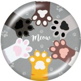 20MM  Cat  MOM  Print   glass  snaps buttons