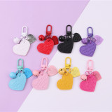 Creative spray paint alloy leather love bell key chain car key chain personalized gift backpack ornaments