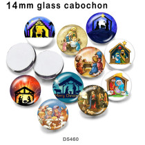 10pcs/lot  Merry Christm  glass picture printing products of various sizes  Fridge magnet cabochon