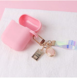 Symphony retro pink gemstone keychain personality alloy listing color belt accessories bag pendant