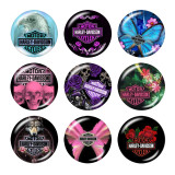 Painted metal 20mm snap buttons charms  Harley Motors car Print