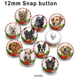 10pcs/lot  Christmas Cat Dog  glass picture printing products of various sizes  Fridge magnet cabochon